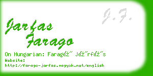 jarfas farago business card